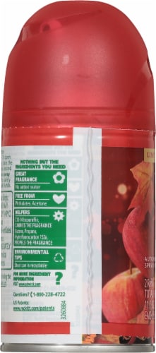 Air Wick Automatic Air Freshener Spray Refill Apple Cinnamon Essential Oils Perspective: left