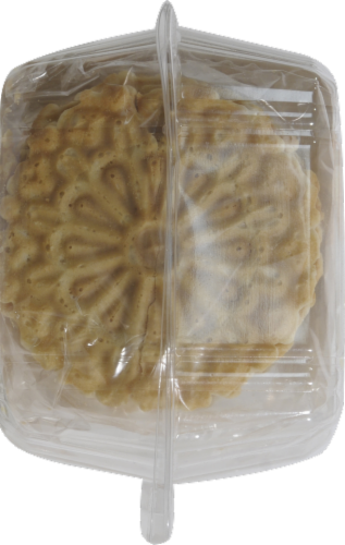 Nu-Steff Lemon Pizzelle Cookies Perspective: left