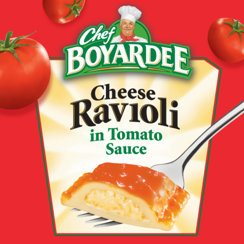 Chef Boyardee Cheese Ravioli In Tomato Sauce Perspective: left