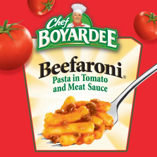 Chef Boyardee® Beefaroni® Pasta in Tomato and Meat Sauce Microwaveable Cup Perspective: left
