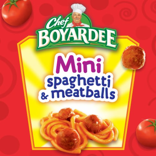 Chef Boyardee Mini Spaghetti And Meatballs Perspective: left