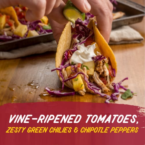 Rotel Chipotle Diced Tomatoes With Green Chilies And Chipotle Peppers Perspective: left