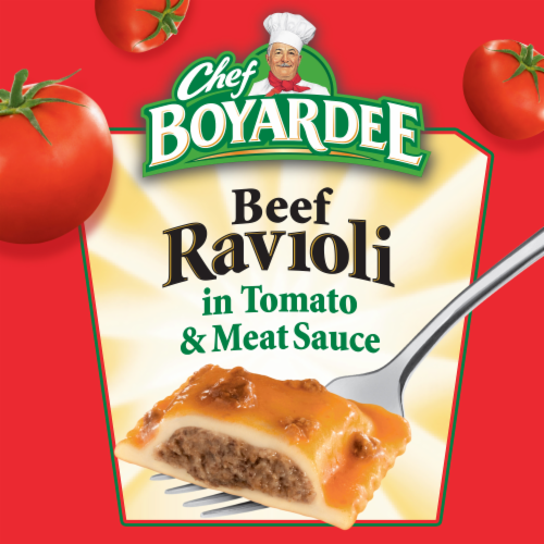 Chef Boyardee Beef Ravioli Perspective: left