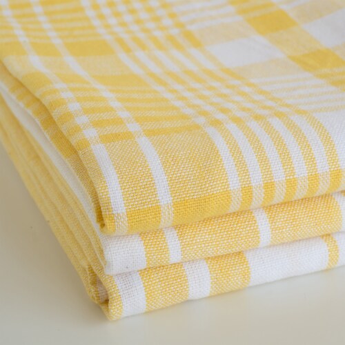 Now Designs Extra Large Wovern Cotton Kitchen Dish Towels - Lemon Yellow Perspective: left