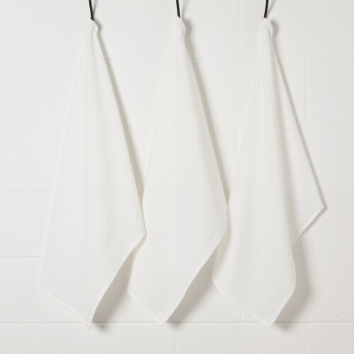 Now Designs Flour Sack Soft Cotton Kitchen Dish Towels Unbleached Set of 3 Perspective: left