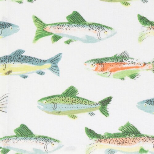 Now Designs Gone Fishin 100% Cotton Woven Printed Kitchen Dish Towels Perspective: left