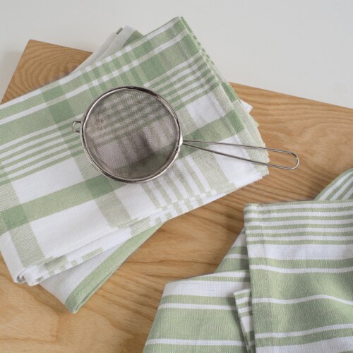 Now Designs Extra Large Wovern Cotton Kitchen Dish Towels Sage