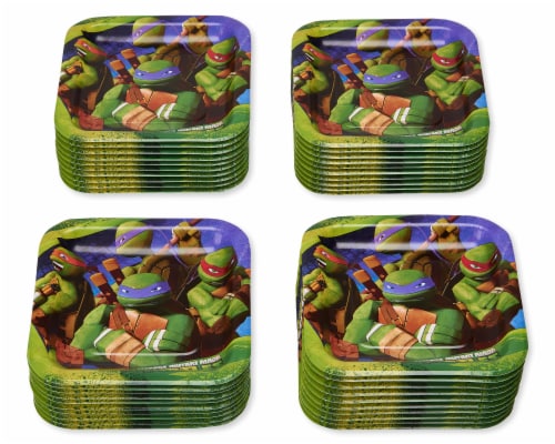 American Greetings Teenage Mutant Ninja Turtle Paper Dessert Plates Perspective: left