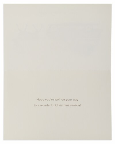 American Greetings Deluxe Deer Pulling Stationwagon Christmas Boxed Cards Perspective: left