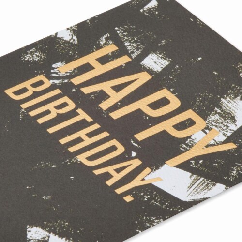 American Greetings (S19) Gold Lettering - Birthday Card Perspective: left