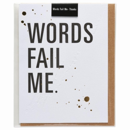 American Greetings (S21) Words Fail Me - Thanks Card Perspective: left