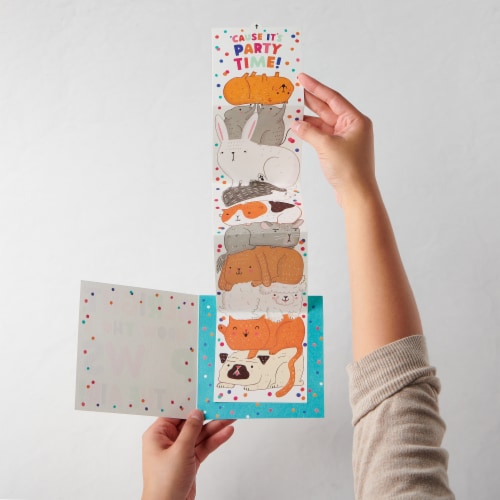 American Greetings Birthday Card for Kids (Paws) Perspective: left
