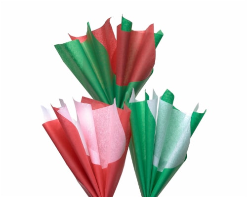 American Greetings Red Green & White Tissue Paper Perspective: left