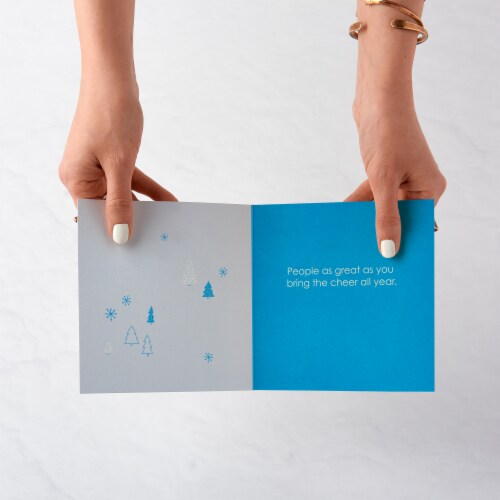 American Greetings Holiday Greeting Card (Snowmen) Perspective: left