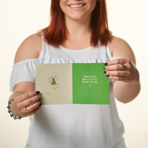 American Greetings Christmas Card for Mom (Gingerbread) Perspective: left