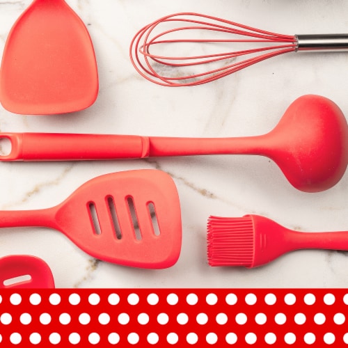 Betty Crocker Silicone 13 Inch Ladle, Red Perspective: left