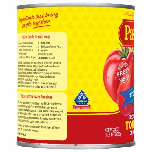 Pastene® Kitchen Ready® Chunky Style Ground Peeled Tomatoes Perspective: left