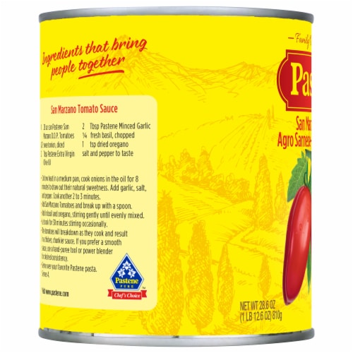 Pastene® San Marzano Tomatoes with Basil Perspective: left
