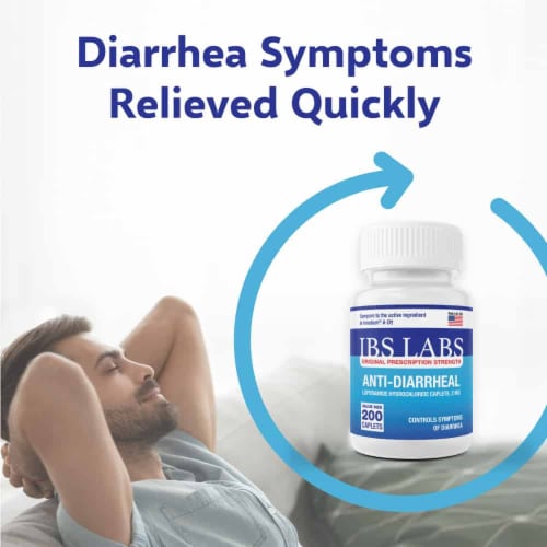 Loperamide - Anti Diarrhea 2MG 200 Caplets Perspective: left
