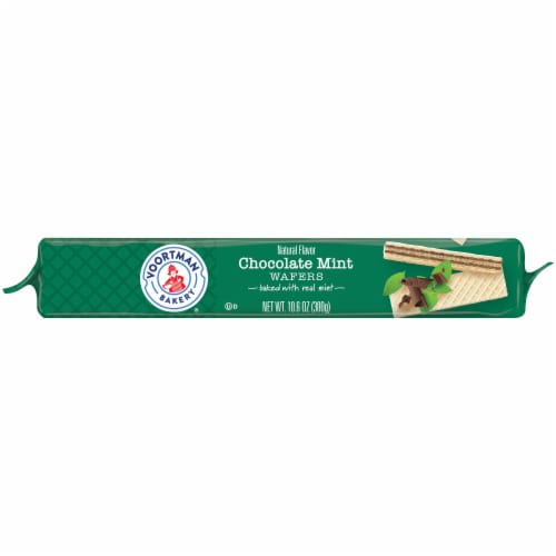 VOORTMAN BAKERY Chocolate Mint Wafers, Baked with Real Mint Perspective: left