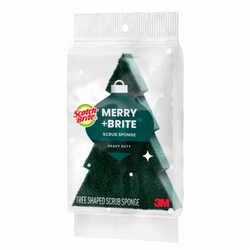 Scotch-Brite® Holiday Heavy Duty Scrub Sponge Clipstrip Perspective: left