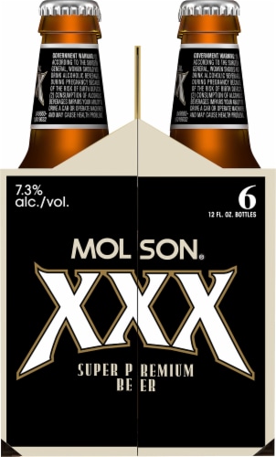 Molson® XXX Super Premium Beer Perspective: left