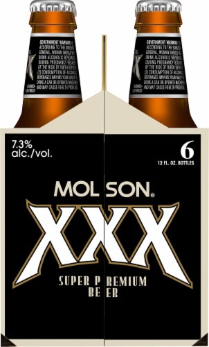 Molson® XXX Super Premium Beer Perspective: left