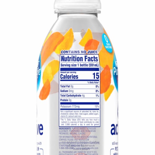 Nestle Pure Life Active Orange Purified Still Water Perspective: left