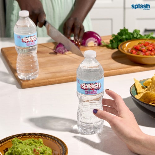 Splash Blast™ Wild Berry Flavored Bottled Water Perspective: left