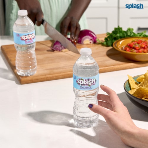 Splash Refresher Acai Grape Flavored Water Bottle Perspective: left