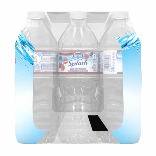 Nestle Splash Natural Fruit Flavored Bottled Water Perspective: left