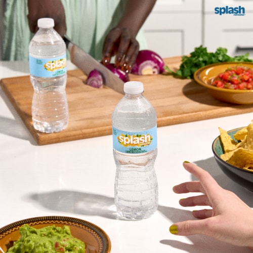 Splash Blast™ Lemon Flavored Bottled Water Perspective: left
