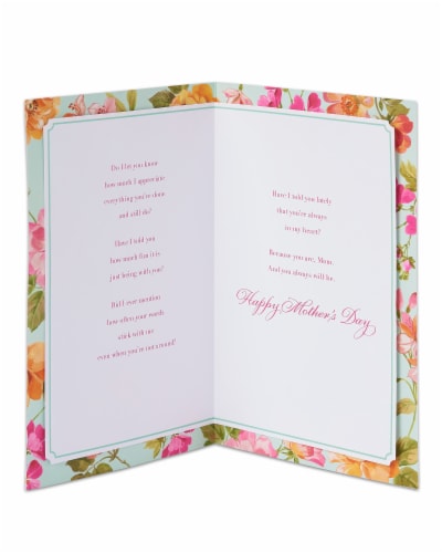 American Greetings Mother's Day Card from Daughter (Floral) Perspective: left