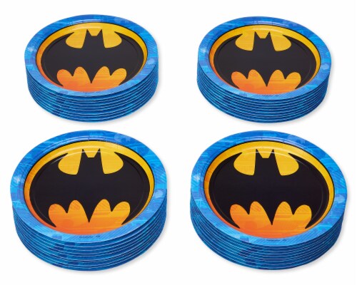 American Greetings Batman Disposable Paper Dinner Plates Perspective: left