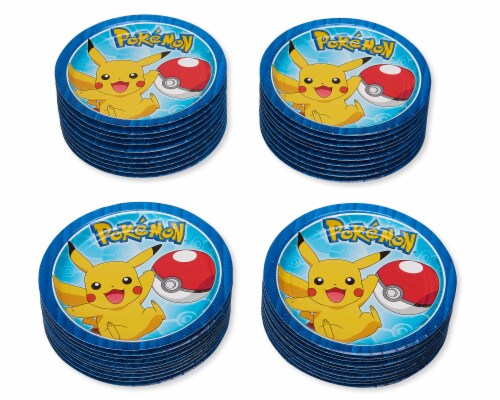 American Greetings Pokemon Disposable Paper Desset Plates Perspective: left