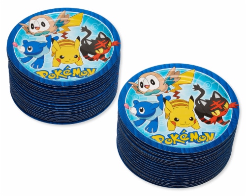American Greetings Pokemon Disposable Paper Dinner Plates Perspective: left