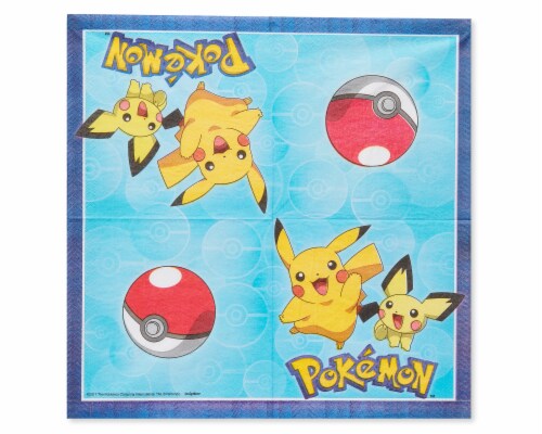 American Greetings Pokemon Disposable Paper Lunch Napkins Perspective: left