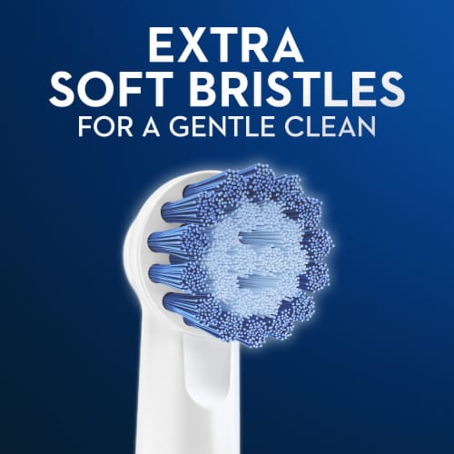 Oral-B Sensitive Gum Care Electric Toothbrush Replacement Brush Heads Perspective: left