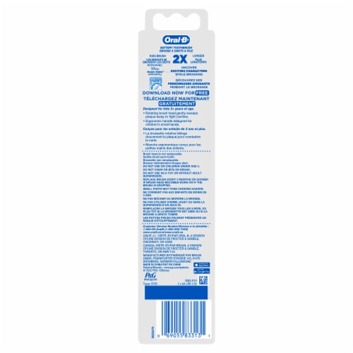 Oral-B Kids Disney Princess Soft Bristles Battery Toothbrush Perspective: left