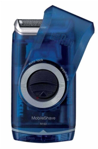 Braun MobileShave Men's Washable Travel Mobile Electric Shaver M60b Perspective: left