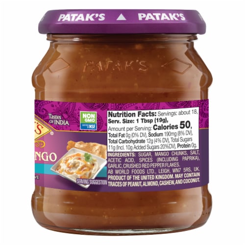 Patak's Hot Mango Chutney Perspective: left