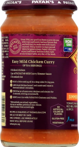 Patak's® Mild Curry Simmer Sauce - Case of 6 Perspective: left