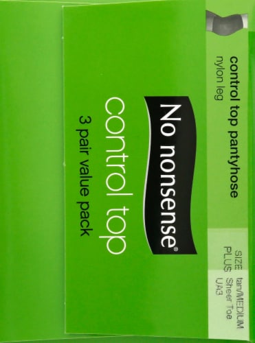 No Nonsense Control Top Pantyhose - 3 Pack - Tan Perspective: left