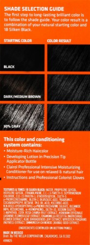 Clairol Textures & Tones 1B Silken Black Hair Color Perspective: left