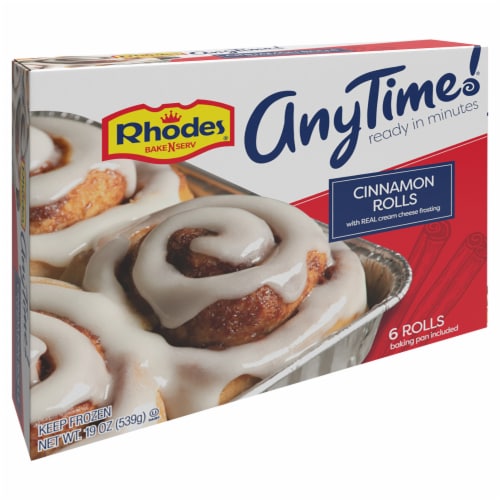 Rhodes AnyTime! Frozen Cinnamon Rolls with Cream Cheese Frosting Perspective: left