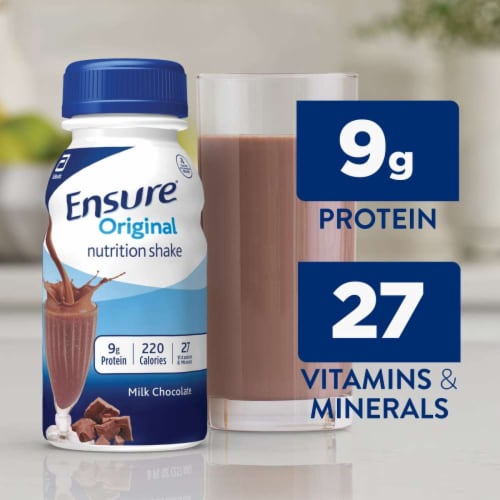 Ensure® Original Milk Chocolate Nutrition Shake Perspective: left
