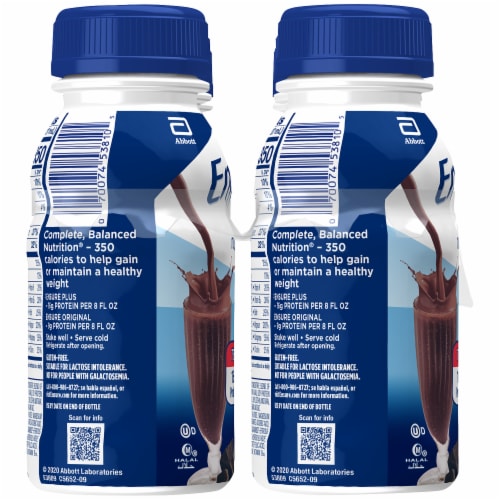 Ensure® Plus Dark Chocolate Ready-to-Drink Nutrition Shake Perspective: left