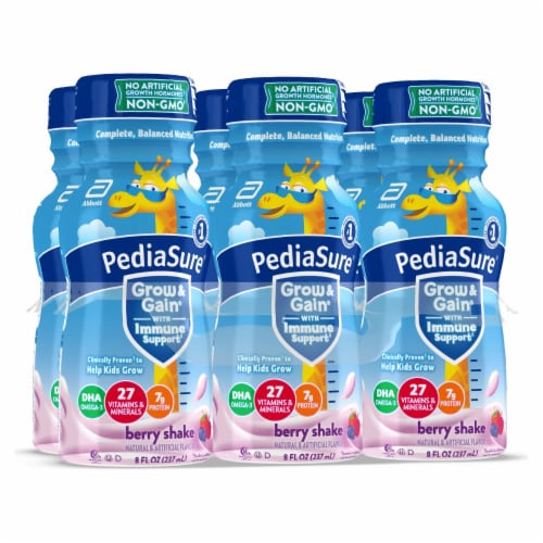 PediaSure Grow & Gain Berry Nutrition Shakes Perspective: left
