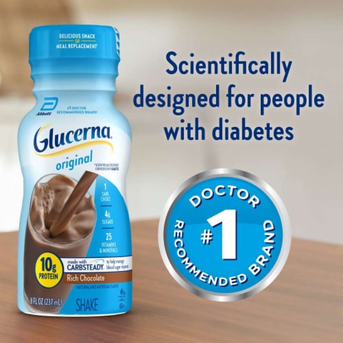 Glucerna® CarbSteady Rich Chocolate Nutritional Shake Multipack Perspective: left