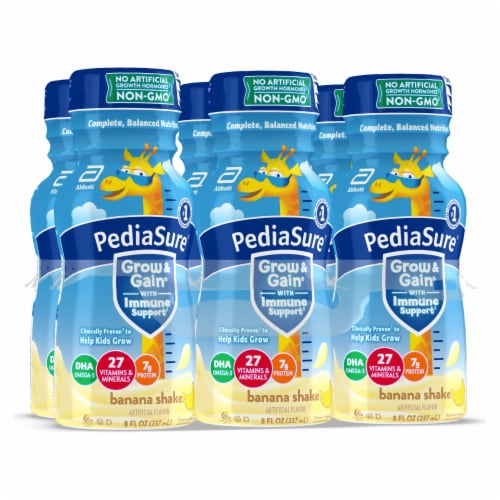 PediaSure Grow & Gain Banana Kids’ Nutritional Shakes Perspective: left